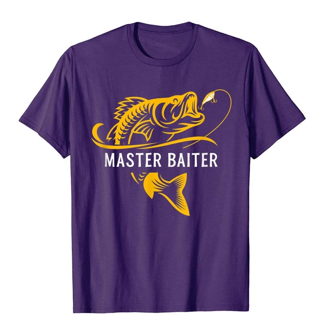 Master Baiter Funny Fishing T-Shirt Funky Street Top T-Shirts Cotton Men  Tops Shirt Classic