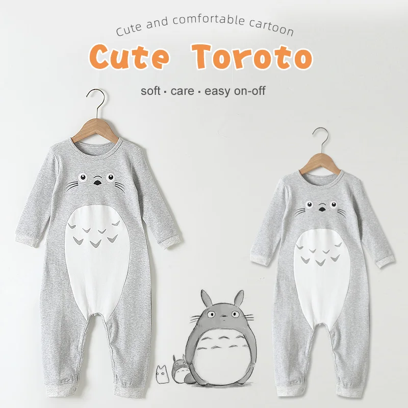 Kids Pajamas 100% Cotton Romper Long Sleeve Overalls 2 to 6 Years