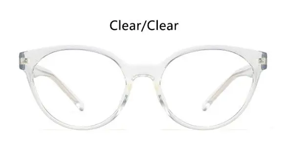 clear clear Модные женские очки кошачий глаз TR90, оправа трендового стиля, брендовые прозрачные оправы очков, мужские очки - Цвет оправы: clear clear