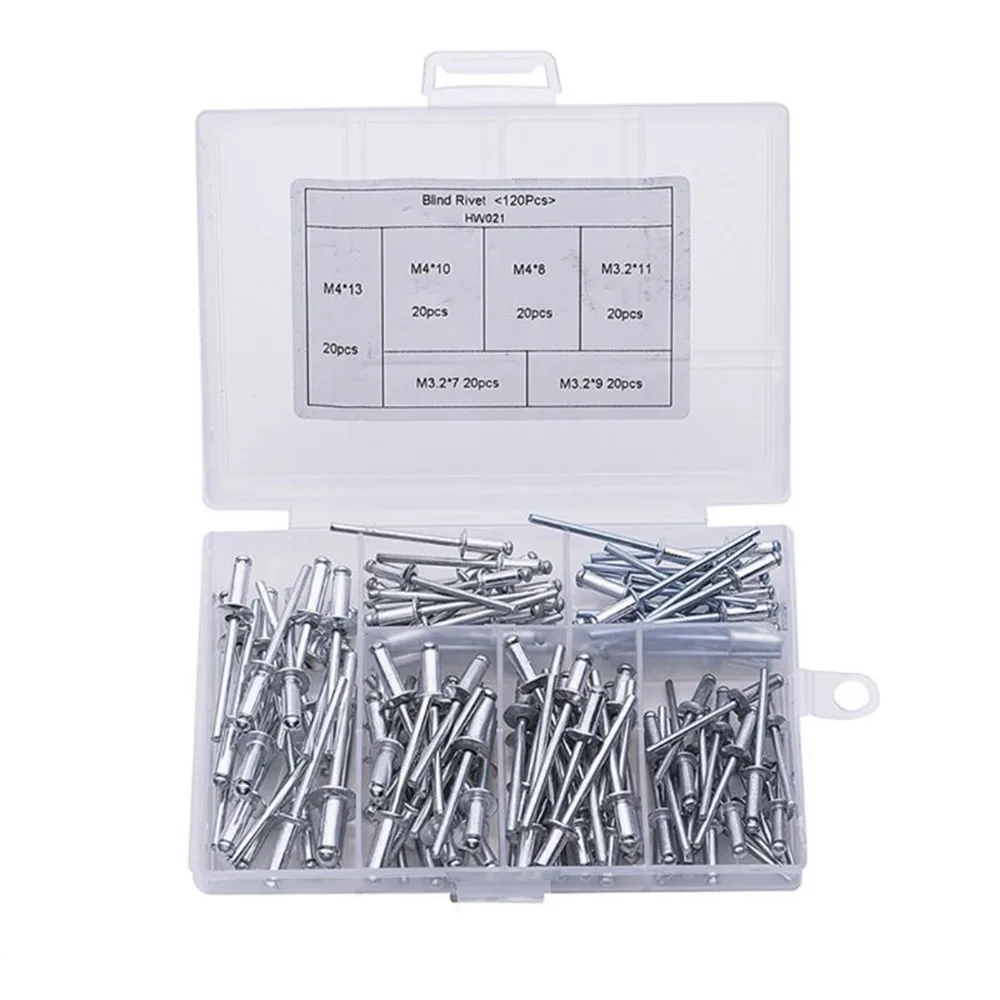 cheap!!!- 120 Pcs M3.2*7/9/11 M4*8/10/13 GB12618 Aluminium Blind Rivets
Nail Rivets For Nail Gun Power Tools Accessories