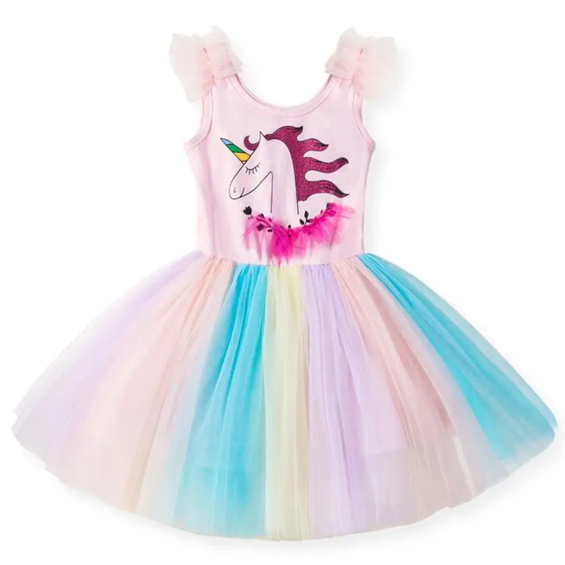 

2 To 7 Years Baby Fancy Unicorn Dress for Girls Princess Unicornio Party Costume Tutu Children Kids Dresses for Girls