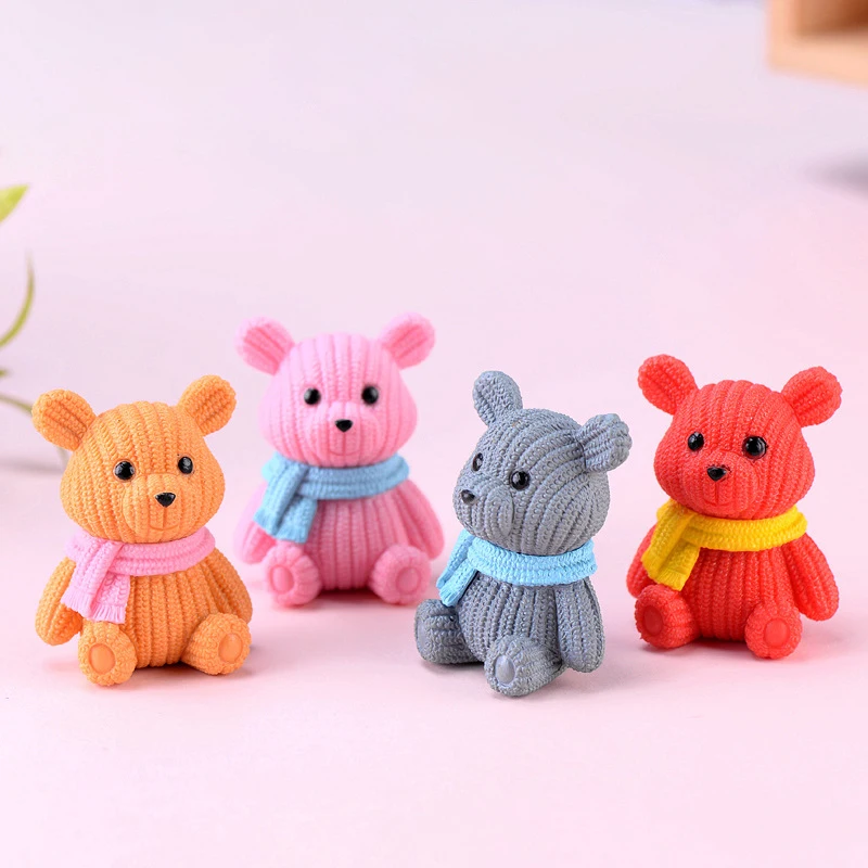Мини ПВХ плюшевый медведь кукла игрушка Дети милые игрушки-Мишки для ребенка сопроводительная Подарочная Рождественская кукла для fguurines домашний декор