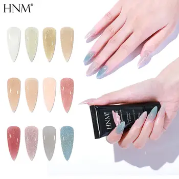 

HNM 30G Glossy Shimmer Nail Extension Gel Quick Extension Colorful Poly Gel Soak Off Nail Varnish Primer UV LED Gel Polish