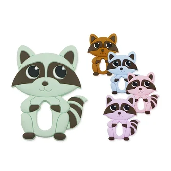 

10pcs/lot Bear Teether Cartoon Silicone Beads Pacifier Clips Pendant For Babytooth Nursing Gifts Infant Chew Toys New