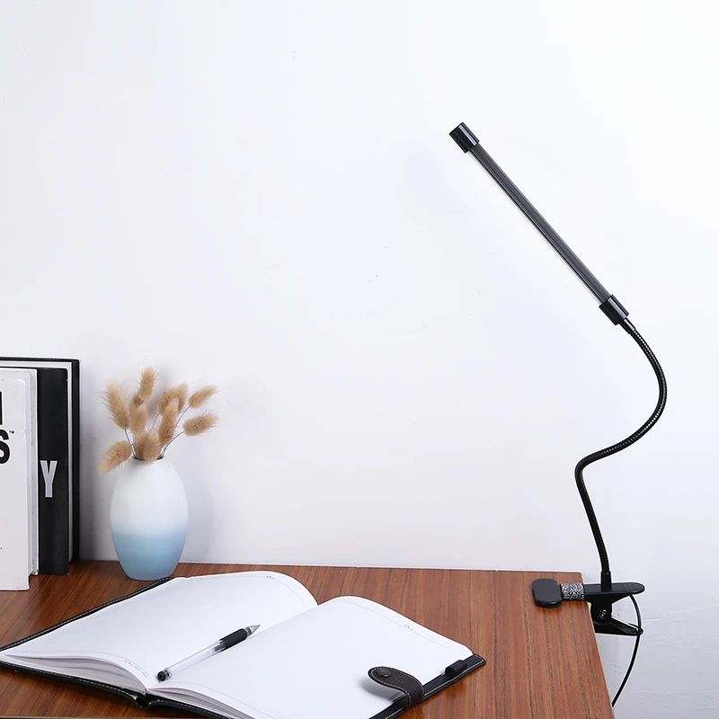 Led 360° Folding Clamp Desk Lamp Eye Protection Rechargeable Table Lamp