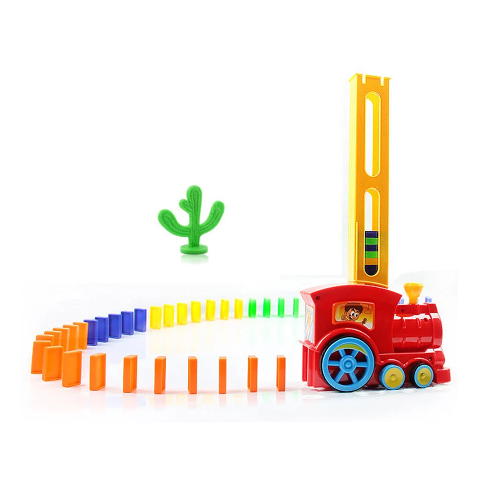 Детский игрушечный поезд, звуковой светильник, автоакция, домино, ралли, Электрический поезд, развивающая игрушка для развития мозга - Цвет: Розовый