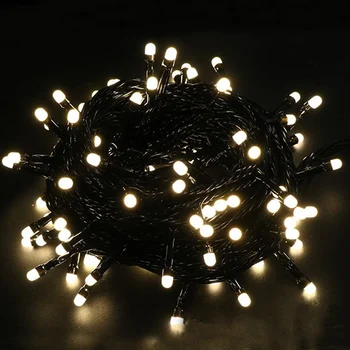 

Big-bead Waterproof Black Wire LED Christmas Fairy string lights AC220V garland for Wedding Xmas Holiday outdoor Decoration