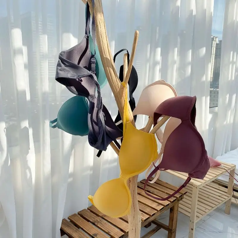 

Fashion Wireless Bras For Women Sexy Lingerie Solid Color Comfortable Seamless Bra Underwear Push Up Bralette Top