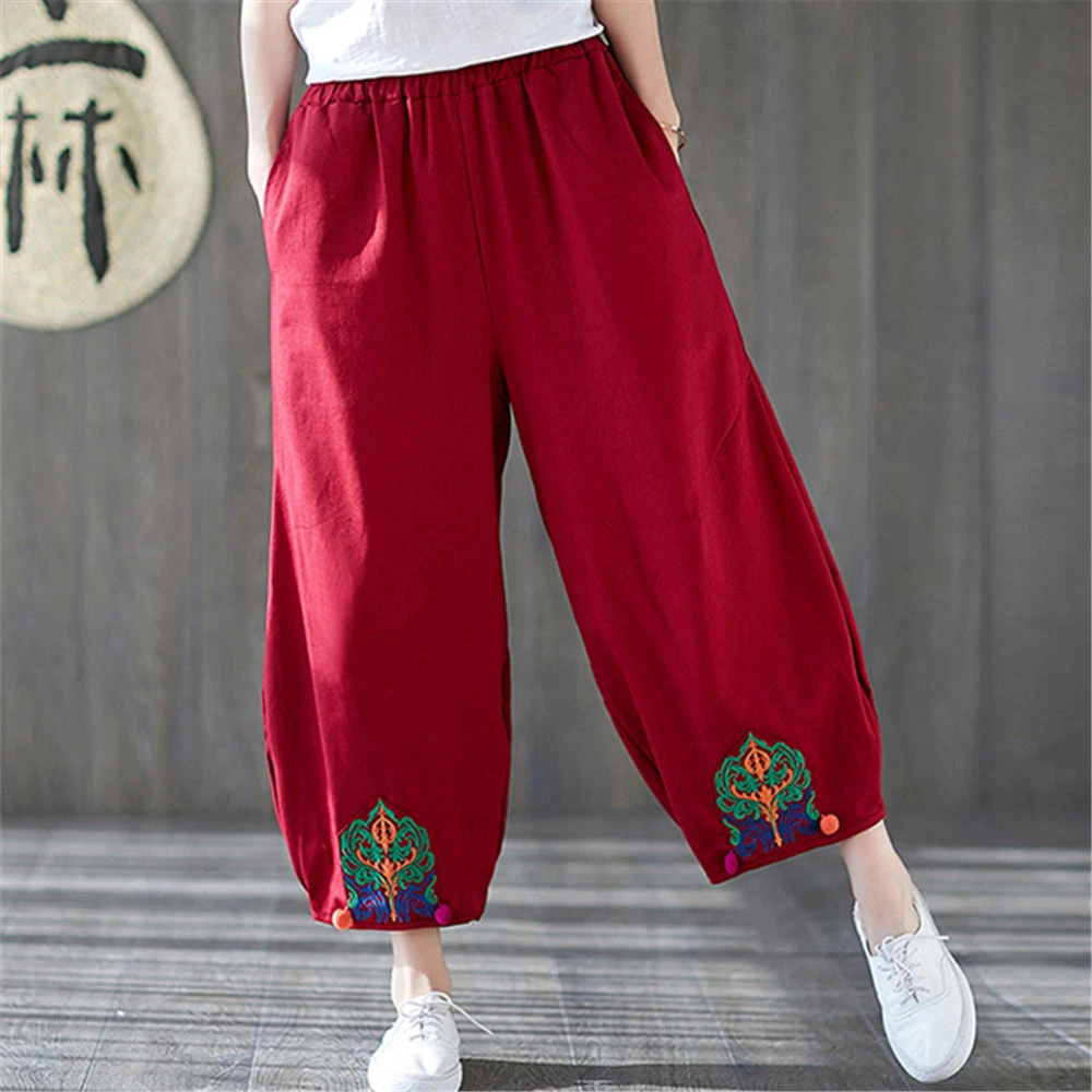 ethnic straight pants