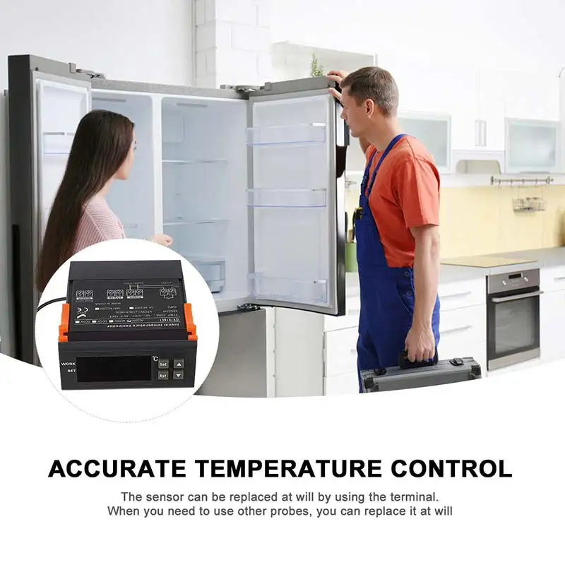 

Digital Thermostat Temperature Controller Incubator Thermostat LED10A STC-1000 Heat Dissipation 110-220V