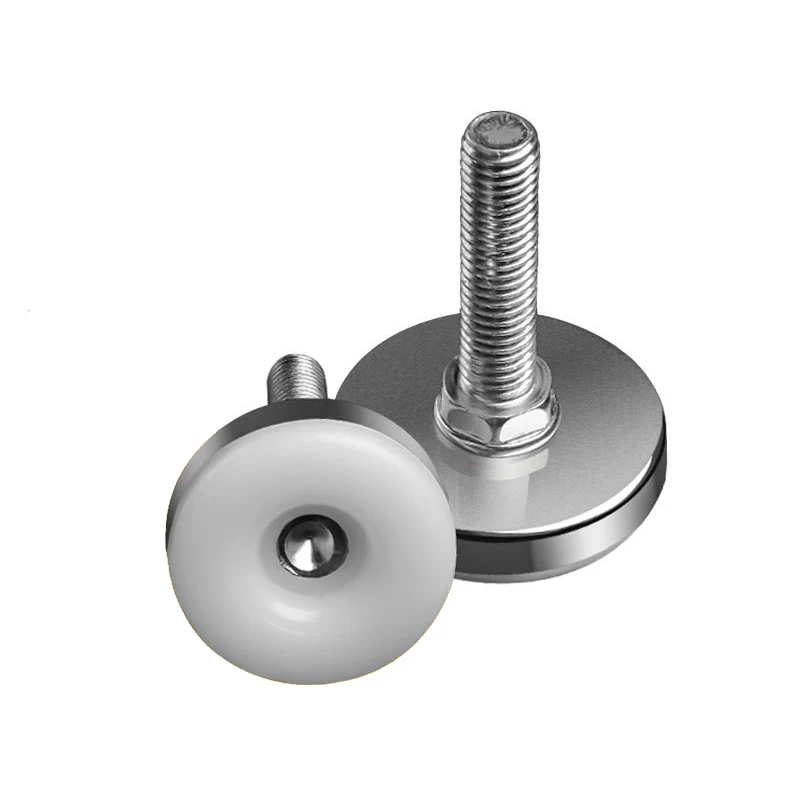 Furniture Feet Levelers 8Pcs Stainless steel Adjustable Furniture Feet Nylon Base Levelers for Sofa Table Chair Cabinet Workbench