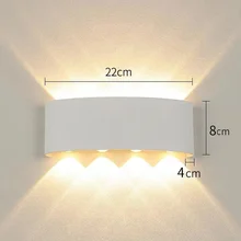 Applique murale LED AC220 240 étanche Style nordique, éclairage d'extérieur, éclairage de jardin, d'intérieur, chambre à coucher, salon, escaliers, couloir
