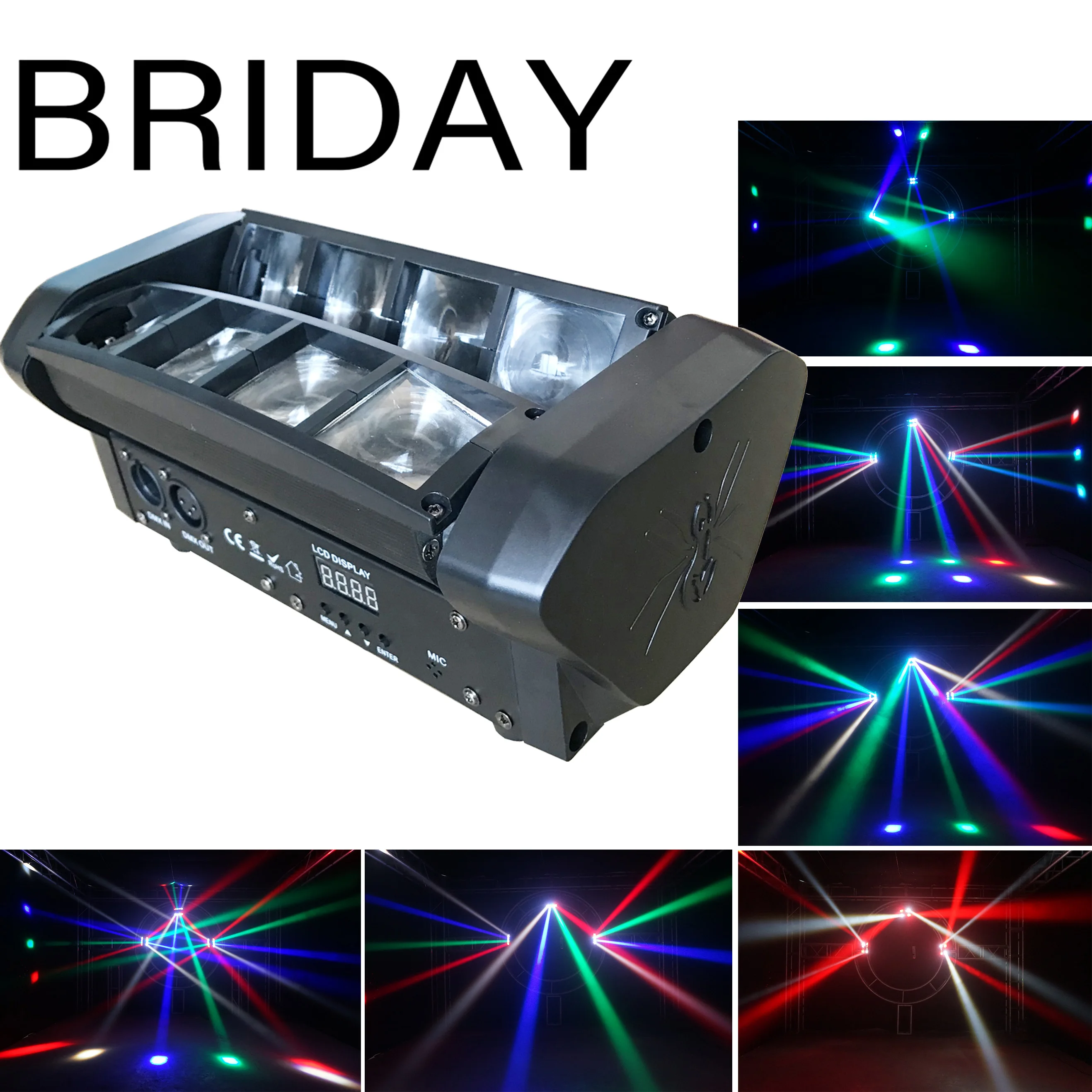 Сценический светодиодный мини светильник 8X10W подвижный головной DMX512