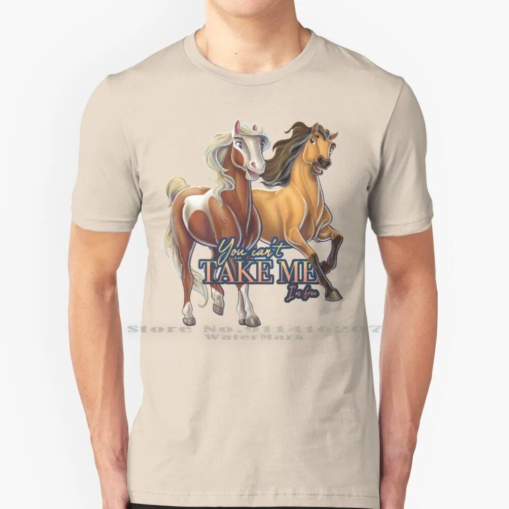 Spirit-Non Puoi Prendere Me T Shirt 100% Puro Cotone Spirit Rain Spirit And Rain Spirit Stallion Spirit Horse Dreamworks
