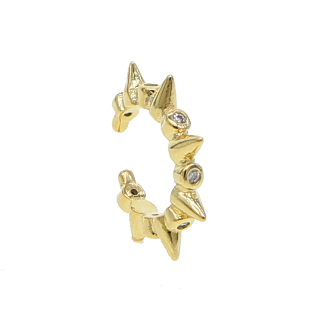 Маленькие золотые для ушей манжеты без пирсинга Клипсы Серьги с минимальными шипами модные нежные оптовые ювелирные изделия маленькие обручи
