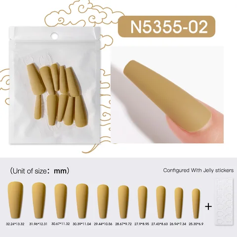 10PCS/LOT False Nail Color Artifical Fake Nails Art  All For Manicure Press On Nail Gel Tools Matt Gel Art Design