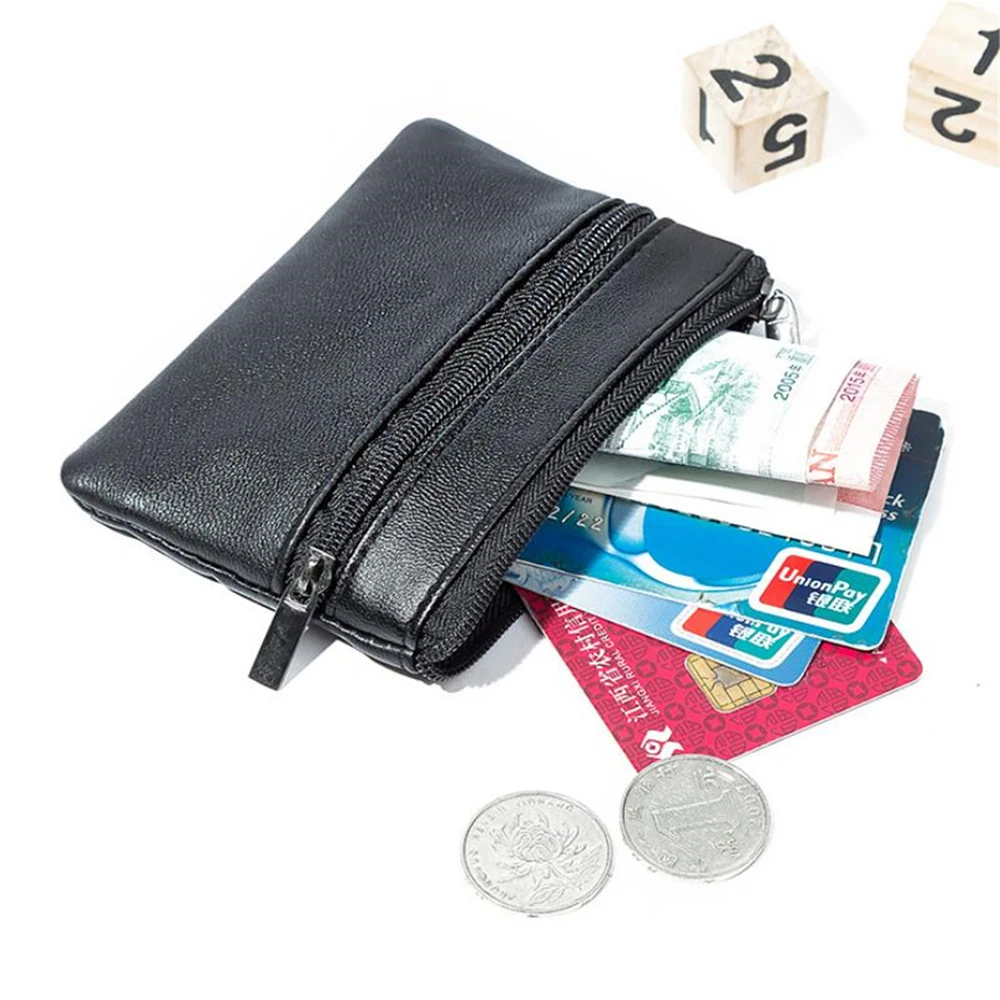 Coin purse women wallet card wallet coin wallet Genuine Leather Mini Coin Purse Men Top Layer Cowhide Wallet Women Zipper Vintage Card Bag Short Lady Pouch Key Soft Holder Case