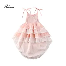 Г. Детское торжественное платье От 1 до 6 лет летнее многослойное кружевное платье принцессы без рукавов для маленьких девочек, платье подружки невесты на свадьбу и день рождения