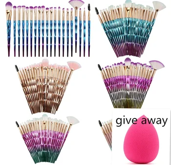 

Sell 20 diamond eye makeup brush set full set of Unicorn eye shadow brush Makeup Kit