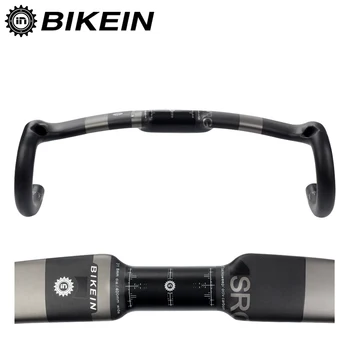 

BIKEIN Ultralight Full UD Carbon Road Bike Handlebar Cycling Bicycle Drop Bar 400/420/440mm Bent Bar Bicycle Parts 220g Matte