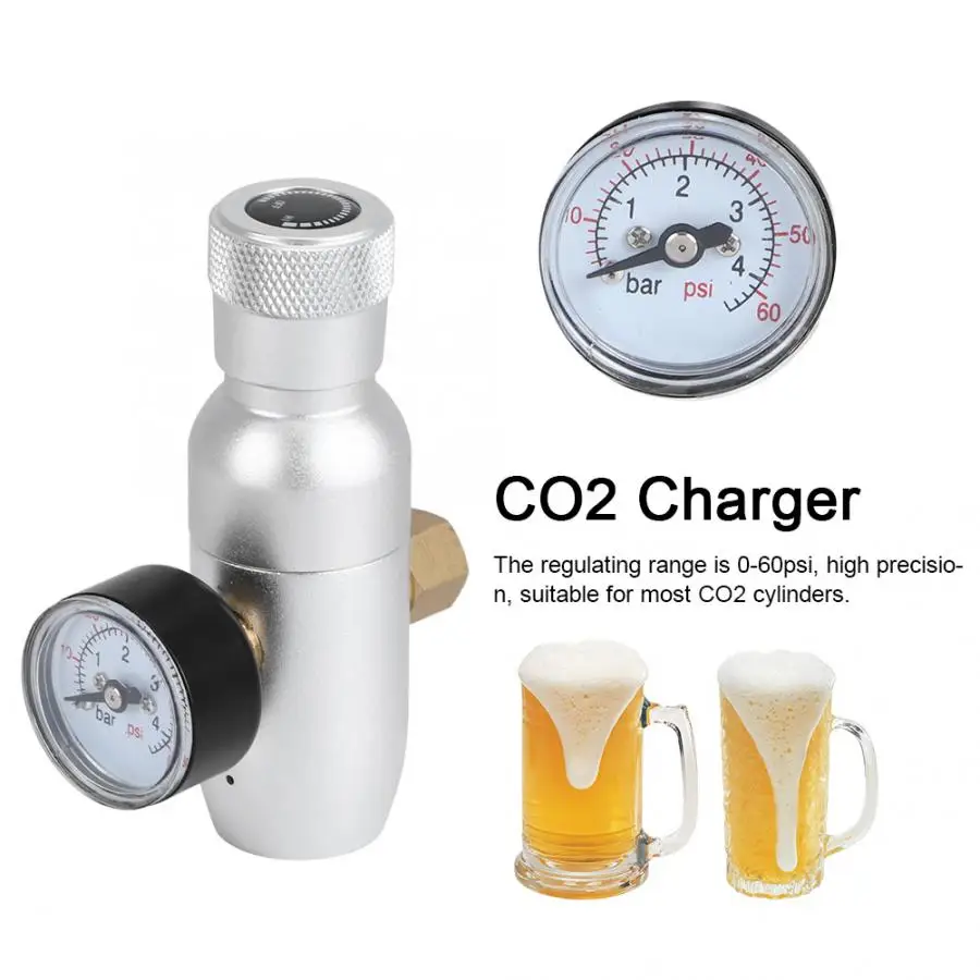 CO2 газовый регулятор lHomebrew мини CO2 газовый регулятор редукционный клапан CO2 зарядное устройство адаптер клапан пивоварения оборудование