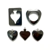 Natural Stone Sculpture Heart Love Hollow Out Hematite Necklace Charms Pendant Bracelets Bangles Jewelry DIY Making for Women 1