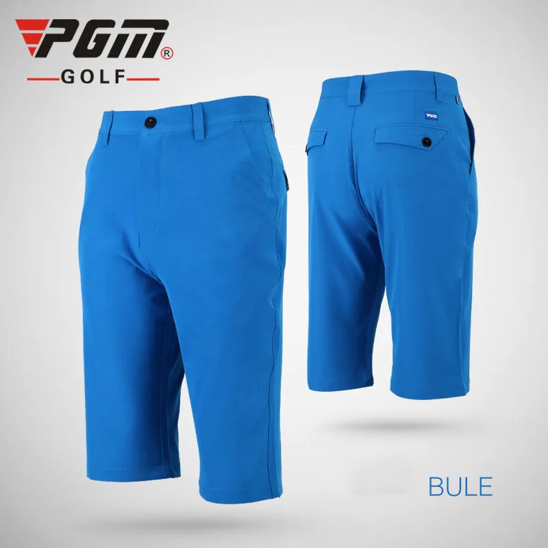 PGM Аутентичные шорты для гольфа мужские однотонные шорты для гольфа летняя одежда ультра тонкая дышащая - Цвет: blue