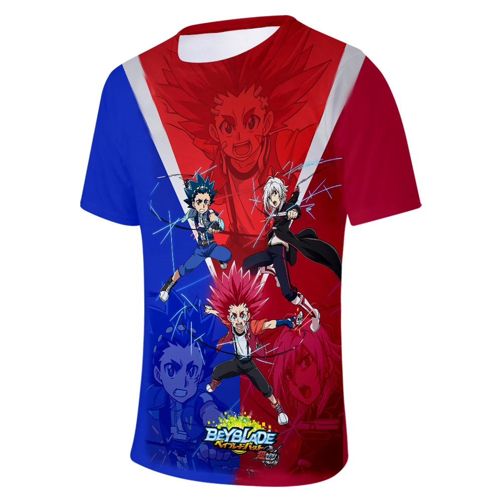 Подходит для Beyblade Burst Evolution, новая 3D футболка, мужская и женская футболка, популярная футболка с героями мультфильмов, летняя футболка с 3D принтом для мальчиков и девочек