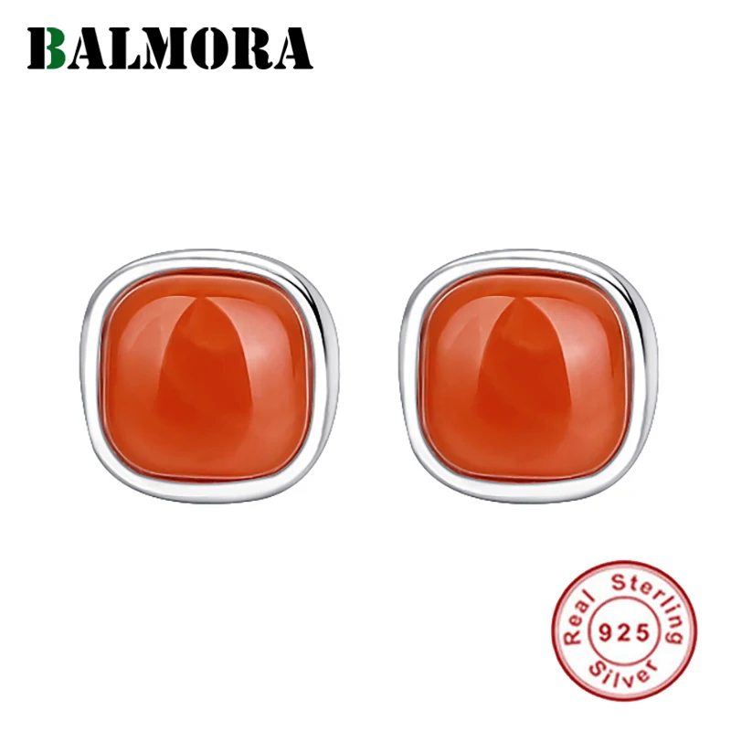 BALMORA, 1 пара, настоящее 925 пробы, серебро, лазурит, Ретро стиль, серьги-гвоздики для женщин, для девушек, специальный подарок, элегантные модные ювелирные изделия