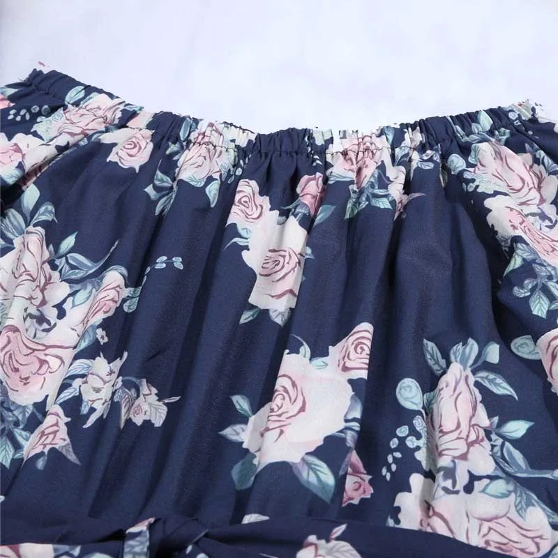 Family Matching Outfits mama and daughter dress Family Matching Outfits Off Shoulder Floral Dress Chiffon Girl Women Dresses