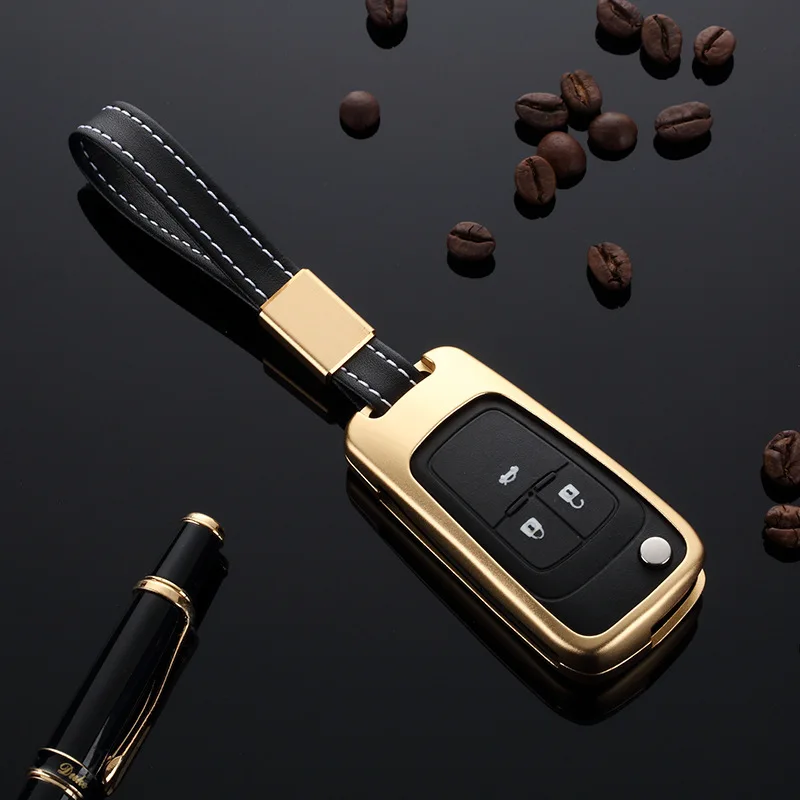 Car Key Protection Case Cover Protect Covers Aluminum Alloy For Buick New Excelle GT GL8 Chevrolet Malibu Folding 2 3 4 Bottons |