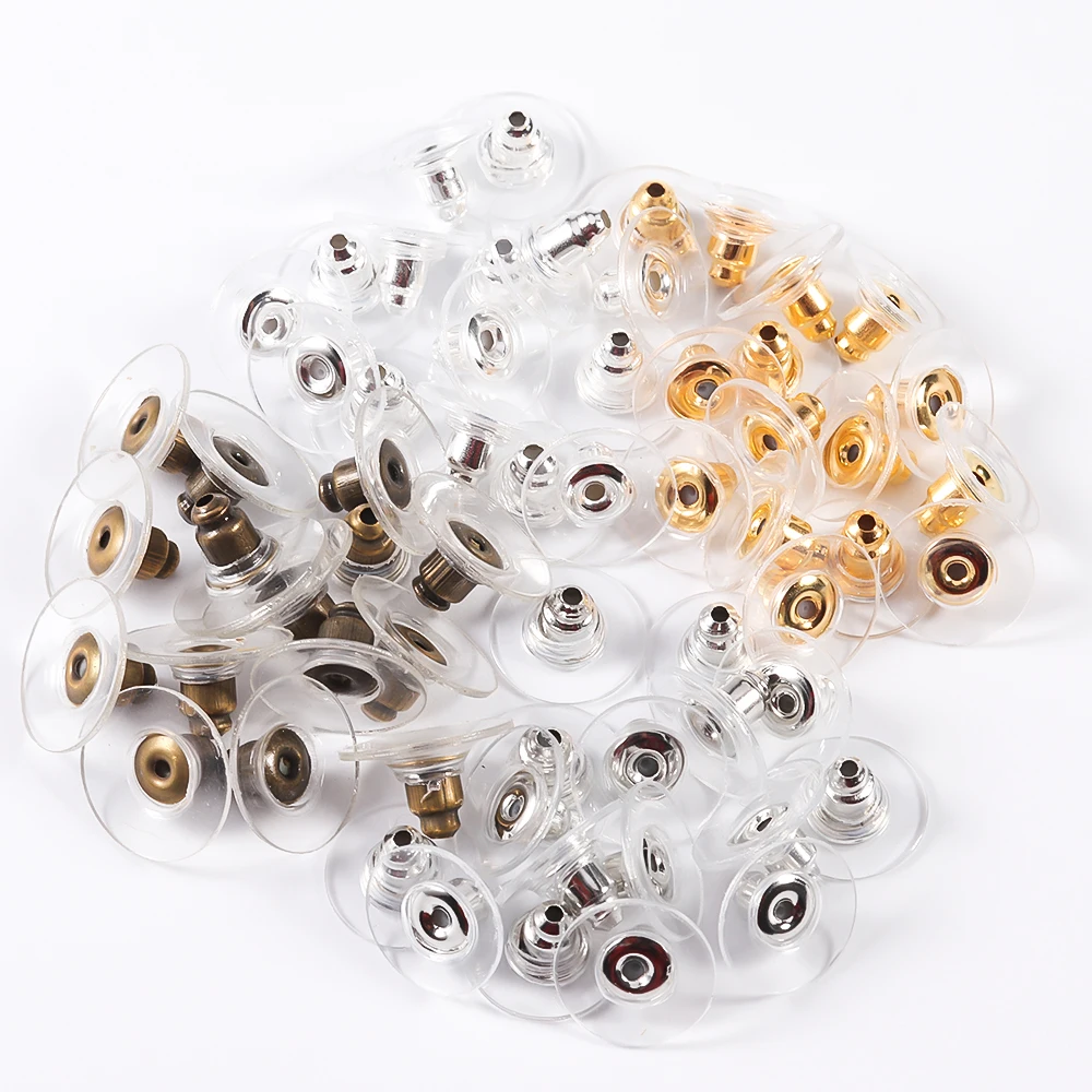 Rubber Ear Backs Stopper Earnuts Stud Earring Back Supplies for DIY Jewelry Findings Making Accessories 100-200pcs/Lot earring stoppers