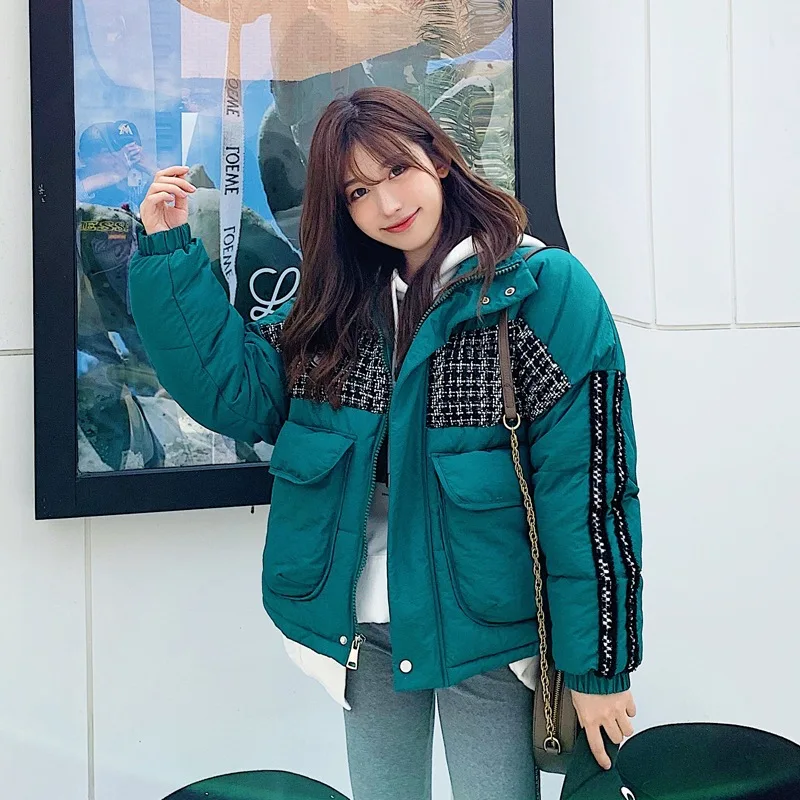 

Middle And High School Students Loose-Fit Short Cotton Coat GIRL'S 2019 Autumn & Winter New Style Fashion Casual Korean-style Be