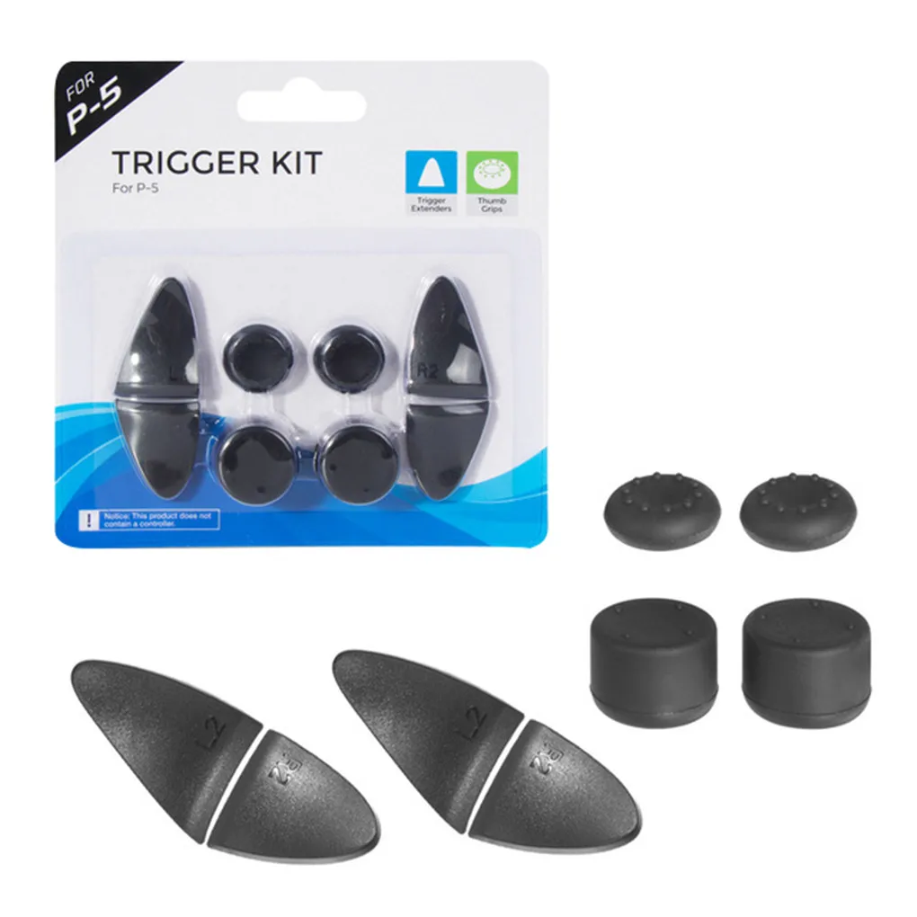 

8-in-1 Silicone L2 R2 Button Protective Caps Set Replacement for 5 PS5 Game Controller