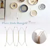 Wall Display Plates Dish Hangers Holder New Design W Type Dish Spring Holder Invisible Hook Home Decor 6/7/8/10/12/14/16 Inch ► Photo 2/6