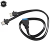 Dual USB 3.0 Female to 20 Pin Header Motherboard Adapter Cable 2 USB Screw Panel Mount Motherboard Flat Cable Cord 30/50/65/80cm ► Photo 3/6