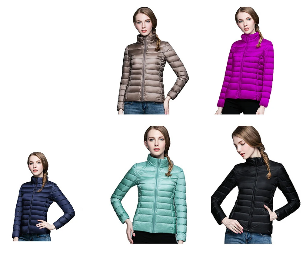 Jaqueta tipo Duck Down e Portátil Fino para Outono à Prova de Vento Parka com Parka Cabolsa Feminino Ultraleve 2021 3 de vento, 2019 parka com parka