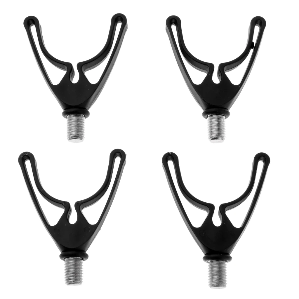 4pcs Durable Plastic Fishing Rod Butt Rests Rod Holders Grippers Rod Support Heads Replacement Tackles for Fisherman  
