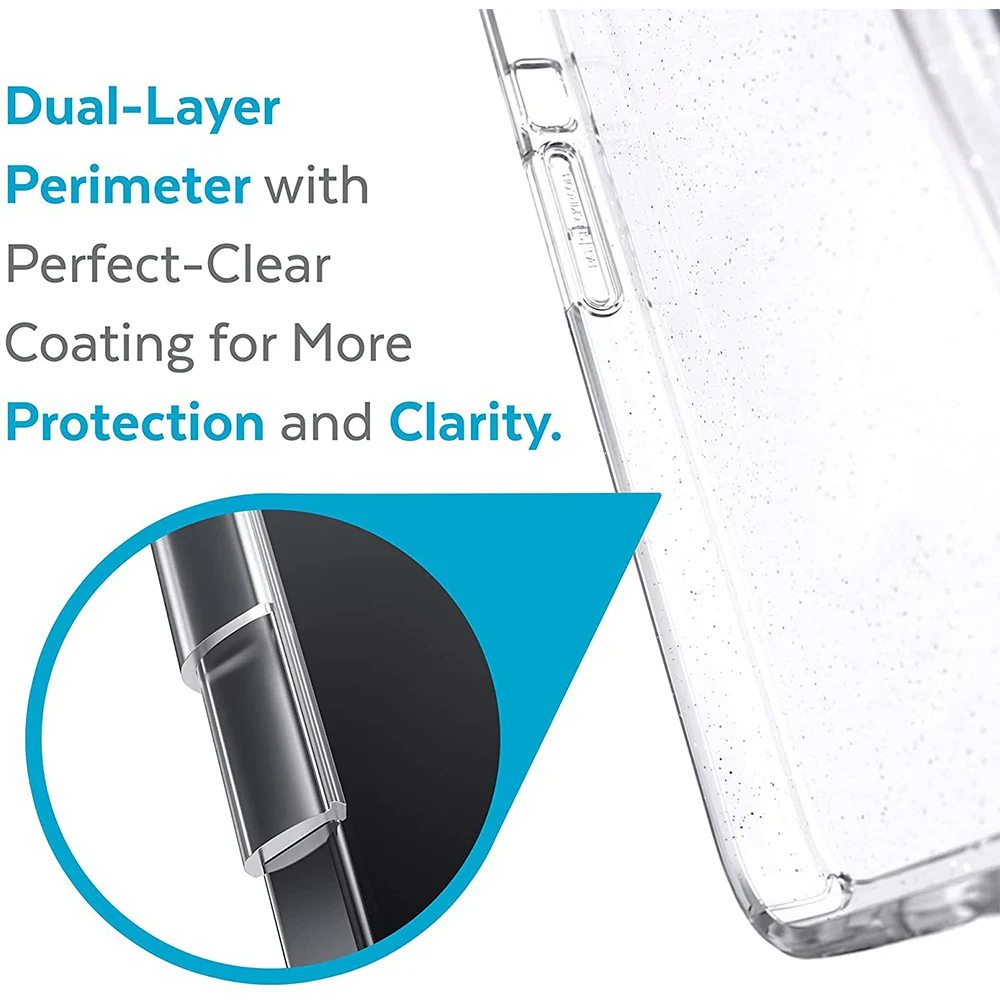 Glitter Clear Hybrid Phone Case Cover