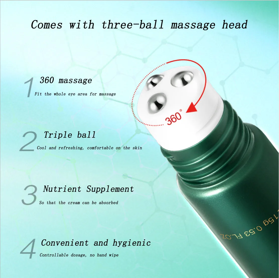 OKADY Caffeine Skin Care Eye Massage Cream Slide Ball Essence Firming