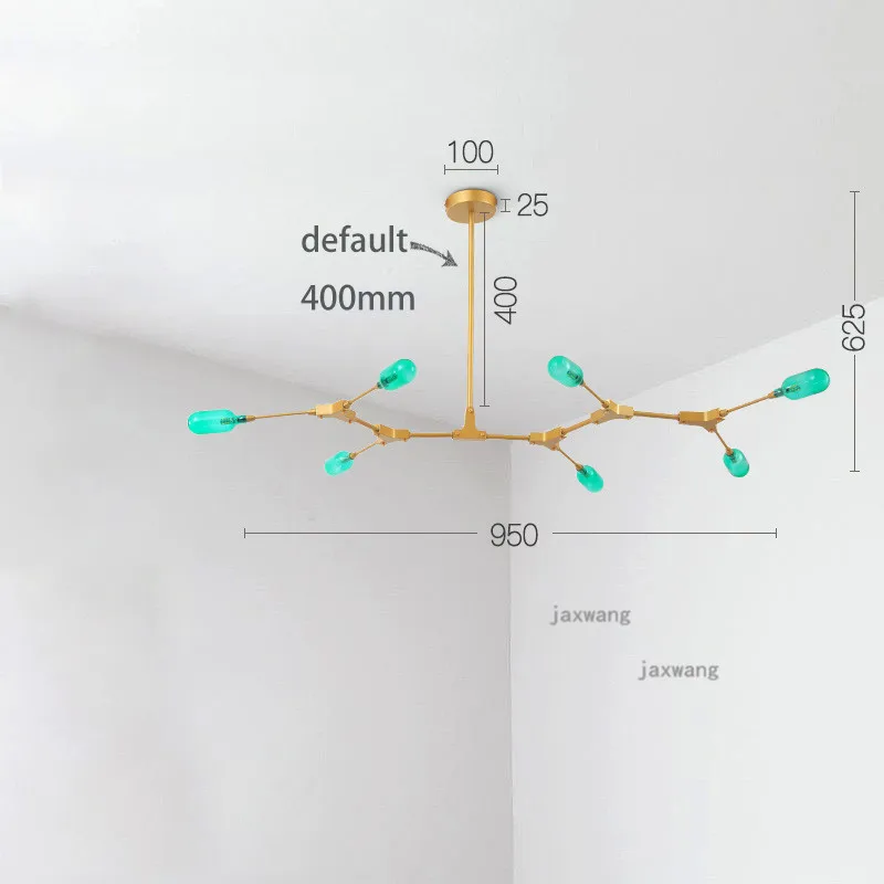 Современное светодиодное стекло подвесная люстра скандинавский свет роскошные подвесные лампы Гостиная свет фиксаторы подвесные светильники кухонные аксессуары - Цвет корпуса: 7heads 96cm