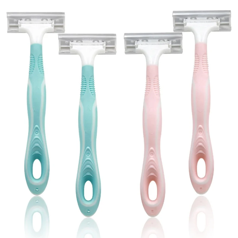 B Female 3 Layer-Blade Shaving Razor 4pcs Light And Safe For Underarm Leg Hair