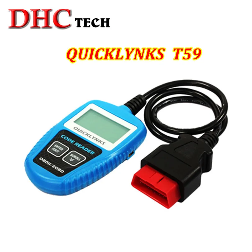 QUICKLYNKS многоязычный сканер OBDII T59 мини-считыватель кодов удобный автоматический диагностический инструмент OBD2 EOBD JOBD сканер кода