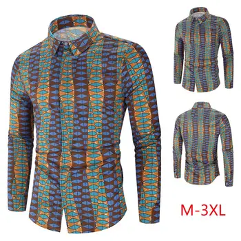 

Hawaiian Shirt For Men's Clothing Slim fit Mens Dress Shirts Fashion Plaid Blouse Men Casual New