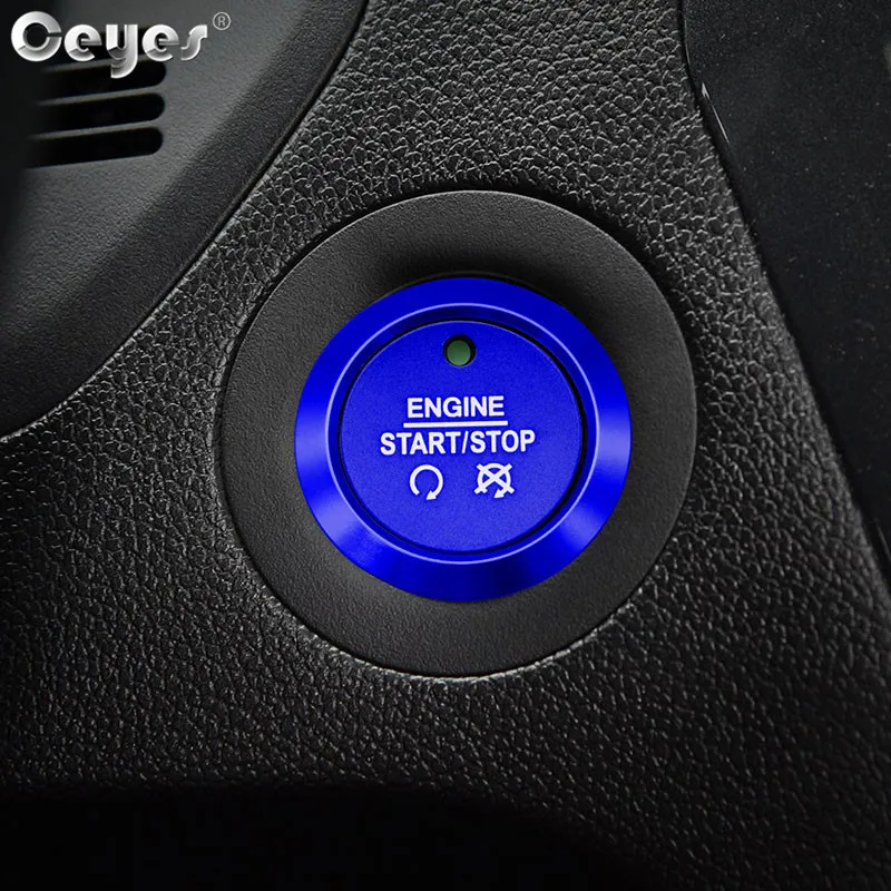 Ceyes автомобильный Стайлинг для Ford Explorer Edge Mustang Fusion, кнопка запуска и остановки двигателя, чехлы, кольцевые наклейки, автомобильные аксессуары