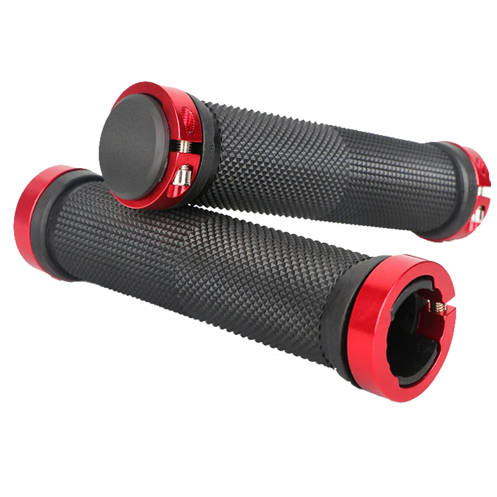 1 Pair Bicycle Double Lock MTB Cycling Handle Bar Grips Hand Cover Anti-slip Bicycle Handlebar Grips Bike Accessories
