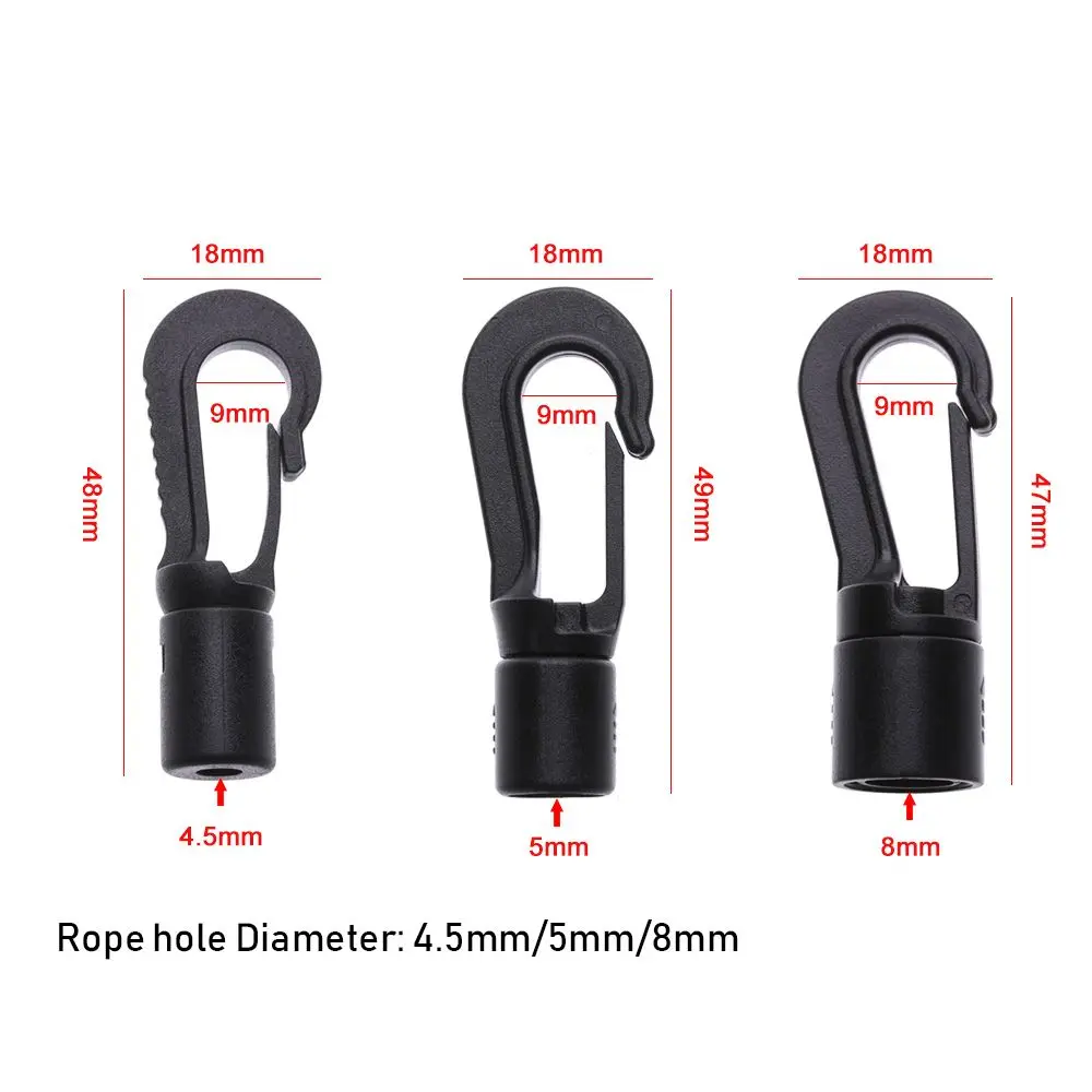 5/10pcs Plastic Snap Hook Clip Bungee Shock Tie Cord Ends Rope Buckle Outdoor Camp Kayak Boat Fishing Canoe Clothesline Hooks tent rope buckle carabiner clips elastic ropes camping tent clips tarpaulin clips carabiner belt clip keychain carabiner rope tightener hook tactical buckle tissue holder antenna binding buckle drinking tube clip hat clip wedding ties zipper clip