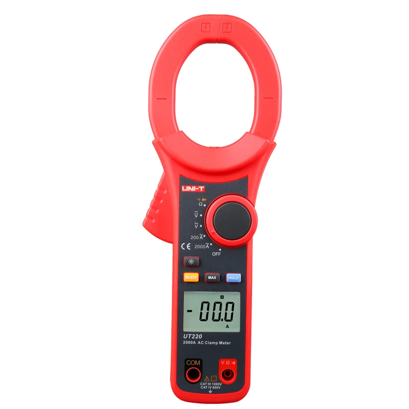

UNI-T UT220 2000A Digital Clamp Meter Voltage Resistance Tester Auto Range