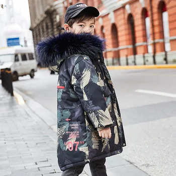 

2020 new children's down jacket boys in the long section winter new camouflage winter children's clothing jacket