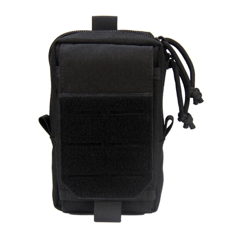 Открытый Охота Molle EDC сумка поясная сумка маленький карман военная сумка для бега походные сумки мобильный телефон кошелек дорожный инструмент - Цвет: Черный цвет